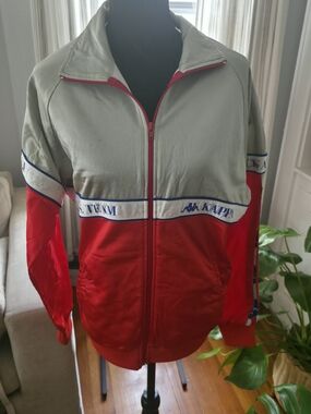 Kappa Red and Gray Track Jacket